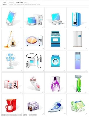 家用电器矢量图标图片素材